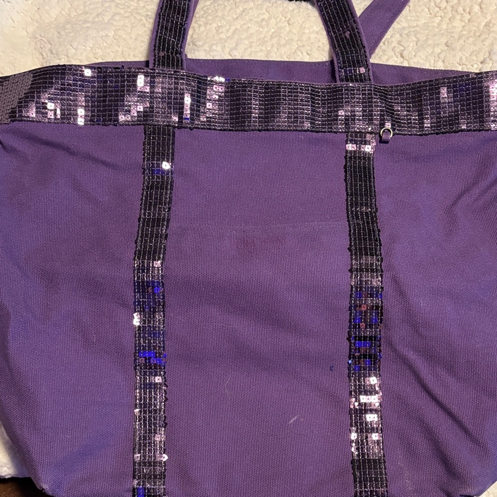 Purple Sequin Tote Bag